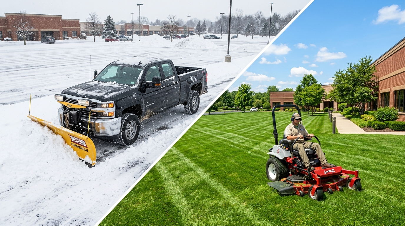 Chevy Silverado 2500 HD Snow Plowing and Commercial Lawn Care
